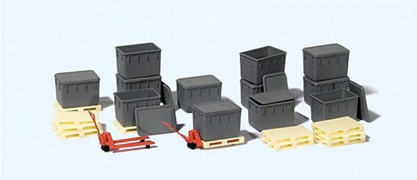 Preiser 31025 - 12 Kunststoffbehälter, stapelbar