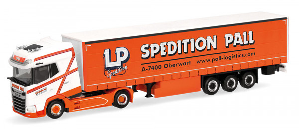Herpa 319126 - DAF XG+ Gardinenplanen-Sattelzug "Ludwig Pall" (A)