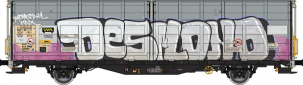Albert Modell 245068 - SBB Schiebewandwagen Hbbillns Ep.6, TWA, mit Graffiti