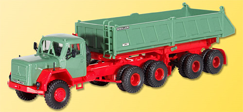 Kibri 14036 - Magirus Deutz Eckhauber 3achs. Zugmaschine mit Kippsattelauflieger 13 x 3 x 3,7 cm