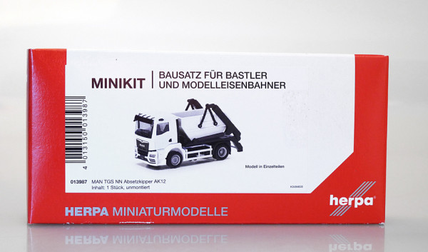 Herpa 013987 - MiniKit MAN TGS NN Absetzkipper AK12, weiß