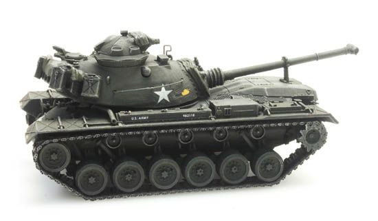 Artitec 6870064 - US M48 A2 US Army Militär Fertigmodell aus Resin, lackiert, für Bahnverladung