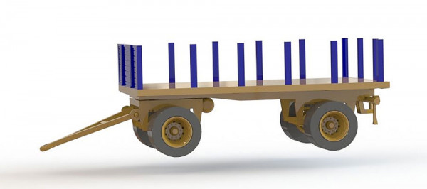 VK 06022 - Rungenwagen blau-orange, Fertigmodell