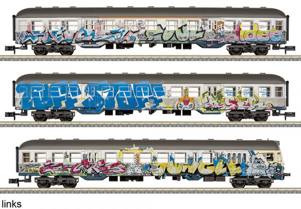 Trix 18264 - DB Set 3-teilig Nahverkehrswagen "Silberlinge" incl. Steuerwagen Ep.4, "Zeitgenössische