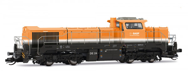 Arnold HN9072S - BASF, dieselelektrische Lokomot4e Vossloh DE 18, orange/graue Farbgebung, Ep. VI, m