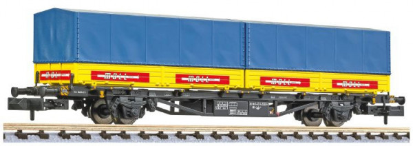 Liliput 265224 - DB Containertragwagen Lgjs571 Ep.4, beladen mit 2 Wechselpritschen "Spedition Moll"