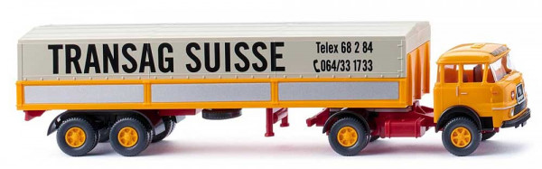 Wiking 051503 - Krupp 806 Pritschensattelzug "Trans AG Suisse"