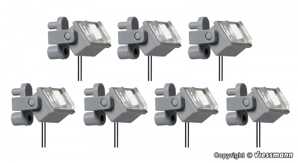Viessmann 6339 - Set Deckenstrahler, LED weiß, 7 Stück