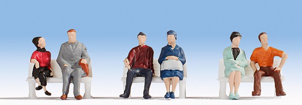 Noch 47116 - Reisende, 6 Figuren (ohne Bänke)