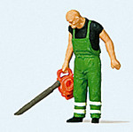 Preiser 28188 - Laubbläser bei der Arbeit
