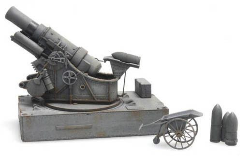 Artitec 6870253 - WW I Skoda 30,5 cm Mörser M1916, Fertigmodell aus Resin, lackiert