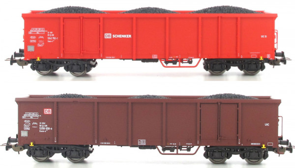 Piko 58274 - DB AG Set 2-teilig offene Güterwagen Eaos Ep.6, mit Kohleladung