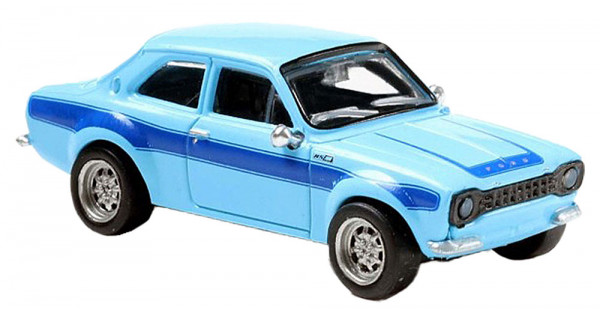 Brekina 19071 - Ford Escort RS 1800 MkI "Rallye" hellblau/blau 1969