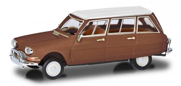 Herpa 038959 - Citroen AMI 6 Break, braun/Dach weiß