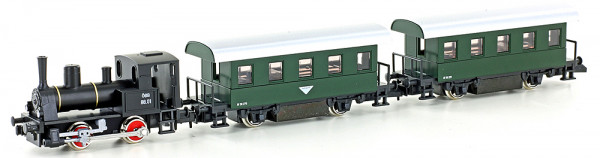 Kato K105003 - Dampflok Set 3tlg. Vorbild bayr. D6 schwarz/grün, Museumsbahn