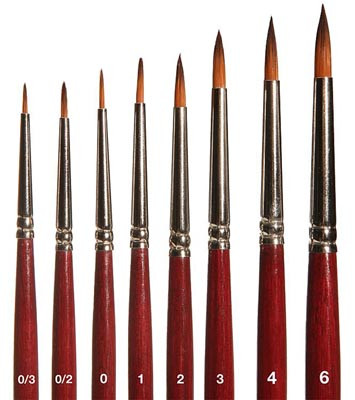 Faller 172102 - Rundpinsel mit brauner Spitze, synthetisch 0/3