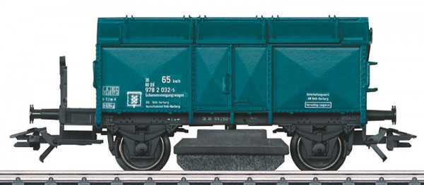 Märklin 46049 - DB Schienen-Reinigungswagen 926 Klappdeckelwagen K 15 ozeanblau Ep.4, mit Bremserbü