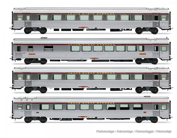 Jouef HJ4205 - SNCF Set 4-teilig TEE „Jules Verne“ Ep.4 (Set 1 von 2)