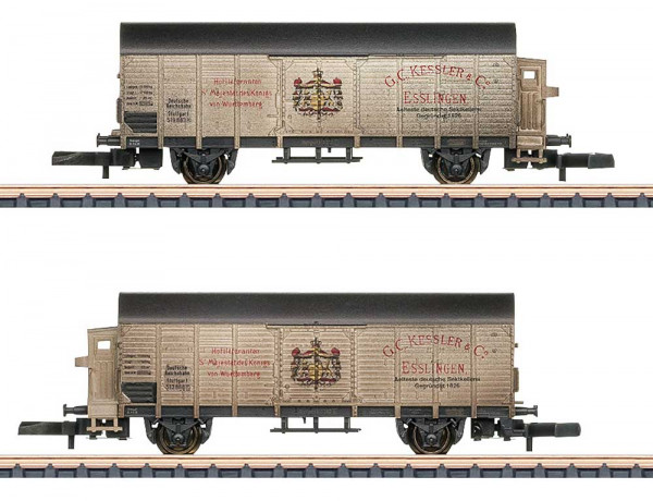 Märklin 82553 - DRG Set 2-teilig gedeckte Güterwagen Dresden Ep.2, "Sekttransport", Wagen mit Alteru
