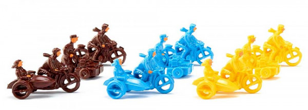 Wiking 001830 - Zubehörpackung - Motorräder/Handwagenfahrer