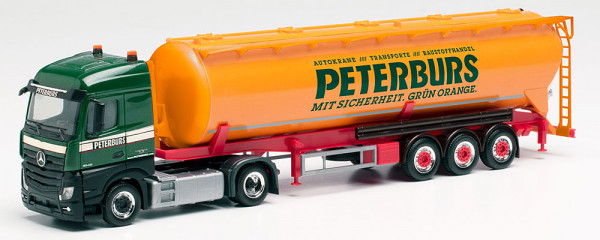 Herpa 313810 - Mercedes-Benz Actros Streamspace 2.5 Silo-Sattelzug "Peterburs"