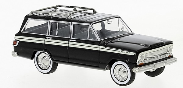 Brekina 19867 - Jeep Wagoneer B Cherokee schwarz, 1968,