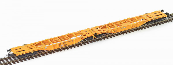PT-Trains 100522 - DB AG Doppel-Containertragwagen Sggmrss90 der Continental Rail Ep.6, unbeladen