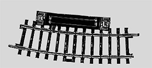 Märklin 2229 - Schaltgleis gebogen 15* R 360 mm