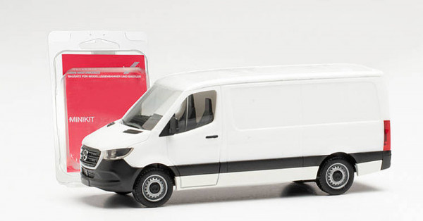 Herpa 013871 - Minikit Mercedes-Benz Sprinter `18 Kasten Flachdach, weiß