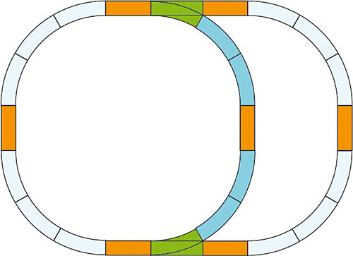 Piko 35302 - G-Gleis Ergänzungs-Set Überholgleis