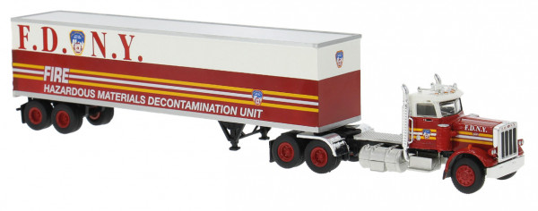 Brekina 85722 - Peterbilt 359 Koffer-Sattelzug der FDNY