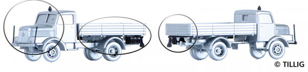 Tillig 07800 - Zurüstsatz für LKW H3A, Inhalt für zwei LKW