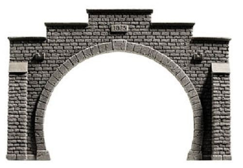 Noch 34852 - Tunnel-Portal 2gl.Steinmauer 12,3 x 8,5 cm