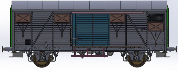 Exacttrain 20911 - DB gedeckter Güterwagen Gmhs55 Ep.3