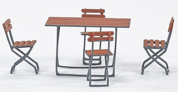 Weinert 2942 - Gaststätten gr.Tisch + 4Stühle