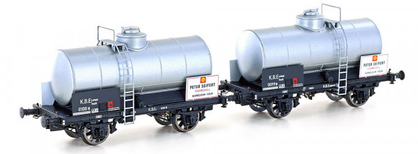 LSModels 90032 - KBE Set 2-teilig Kesselwagen 2-achsig Ep.3, "Shell/Peter Seiffert"