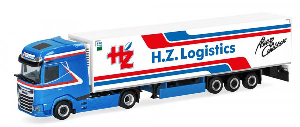 Herpa 322416 - DAF XG+ facelift Kühlkoffer-Sattelzug "H.Z. Logistics" (NL)