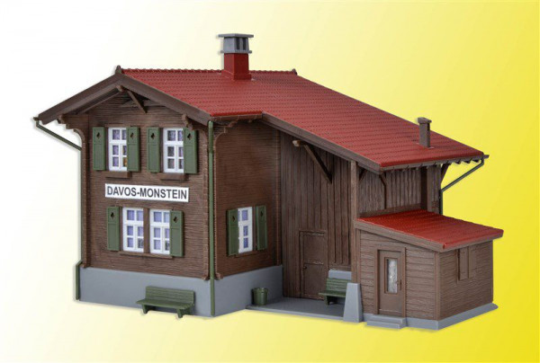 Kibri 39493 - Bahnhof Davos-Monstein inkl. Hausbeleuchtungs- Startset, Funktionsbausatz