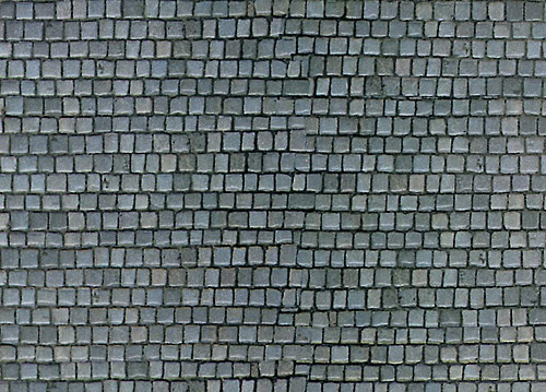 Vollmer 46041 - H0 Mauerplatte Pflasterstein aus Karton, 25 x 12,5 cm, 10 Stück
