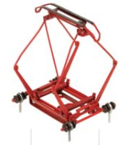 Sommerfeldt 905 - Scherenstromabhnehmer SBS 39 mit Doppelschleifstück, rot lackiert mit braunen Läng
