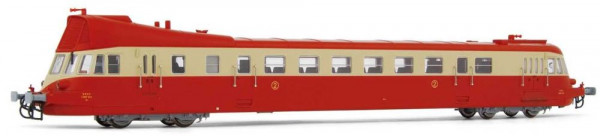 Jouef HJ2410S - SNCF Dieseltriebwagen Reihe ABJ3 rot/beige Ep.4, Dach rot, mit DCC-Decoder + Sound