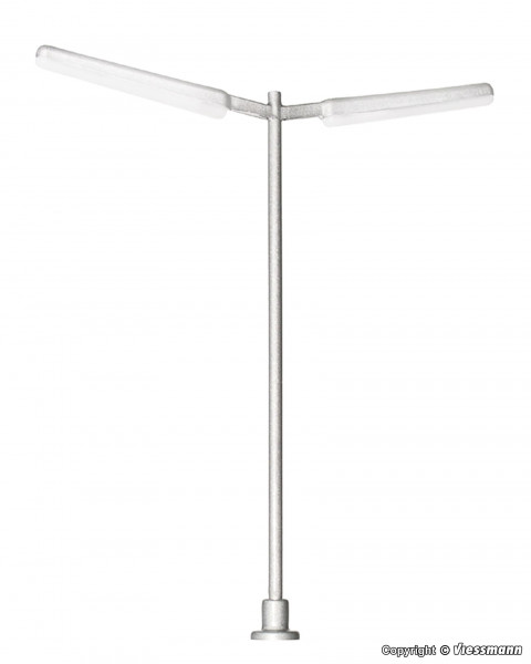 Viessmann 6999 - Schlanke Straßenleuchte doppelt, 2 LEDs weiß
