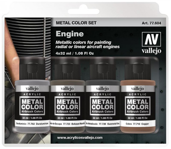 Vallejo 777604 - Farbset, Metall, Motor