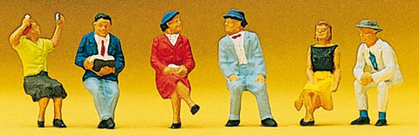 Preiser 10021 - Sitzende Personen 6 teilig
