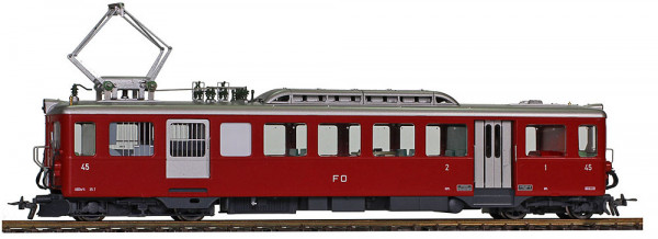 Bemo 1247215 - FO BDeh 2/4 45 Gepäcktriebwagen dunkelrot