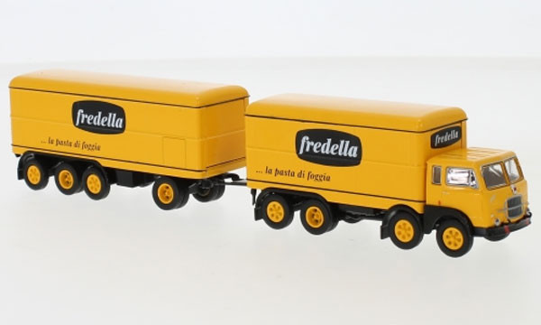 Brekina 58435 - Brekina Starline, Fiat 690 Millepiedi Kofferzug, 1960, Fredella, 1:87