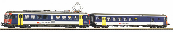 Piko 96855 - SBB Set Triebwagen RBe4/4 + Steuerwagen BDt EWII als NPZ Ep.5, mit DCC-Decoder + Sound