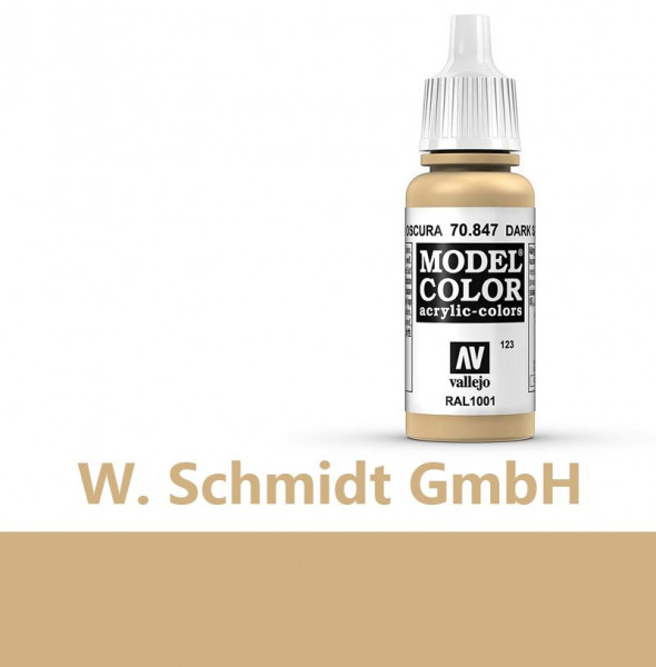 Vallejo 770847 - Model Color Farbe Dunkler Sand, Matt, 17 ml