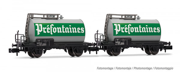 Arnold HN6702 - SNCF, 2-tlg. Set 2-achs. Kesselwagen „BYRRH“ Farbgebung, Ep. 4