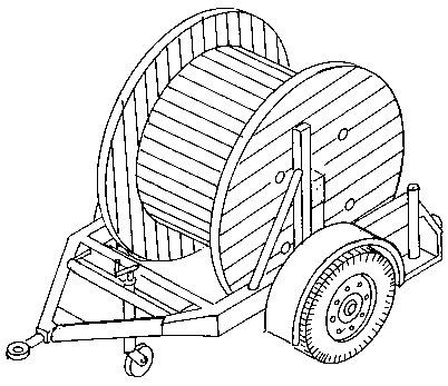 Weinert 45013 - 1-achs.Anhänger m.Kabelrolle